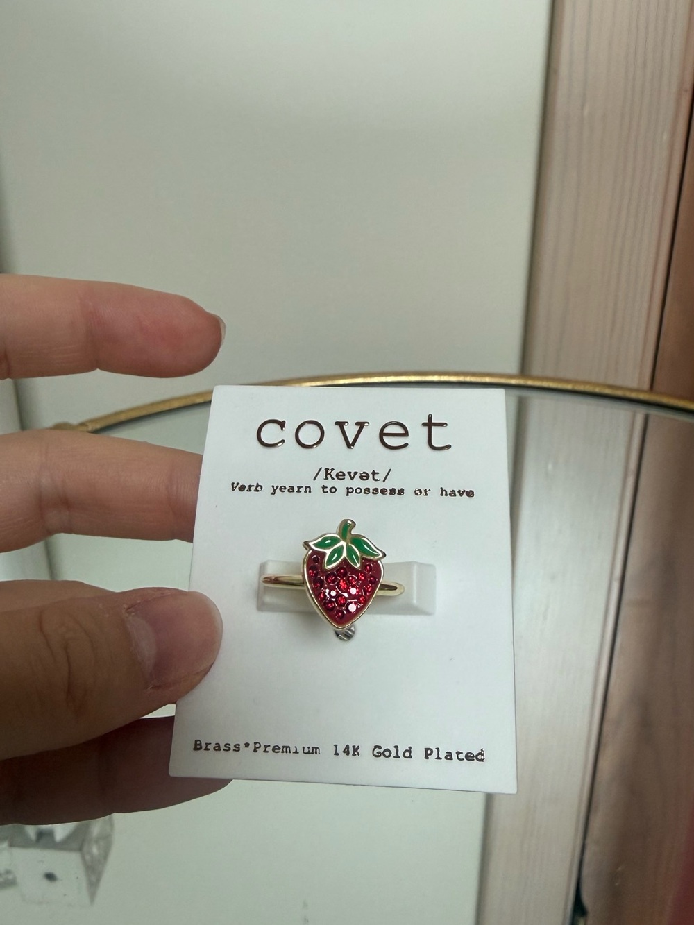 Covet strawberry ring size 7. NWT